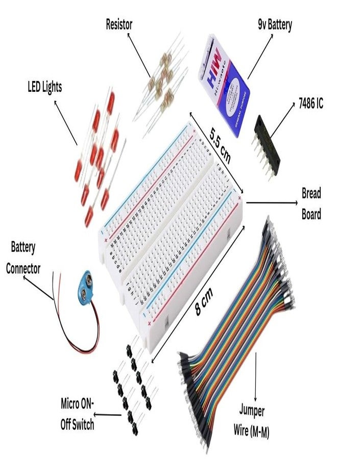 Erh India مجموعة أدوات ERH India EX-OR 7486 IC Logic Gate DIY لمشروع علمي، نموذج عملي، مجموعة تجارب لمشروع علمي للصف الثاني عشر - Image 2